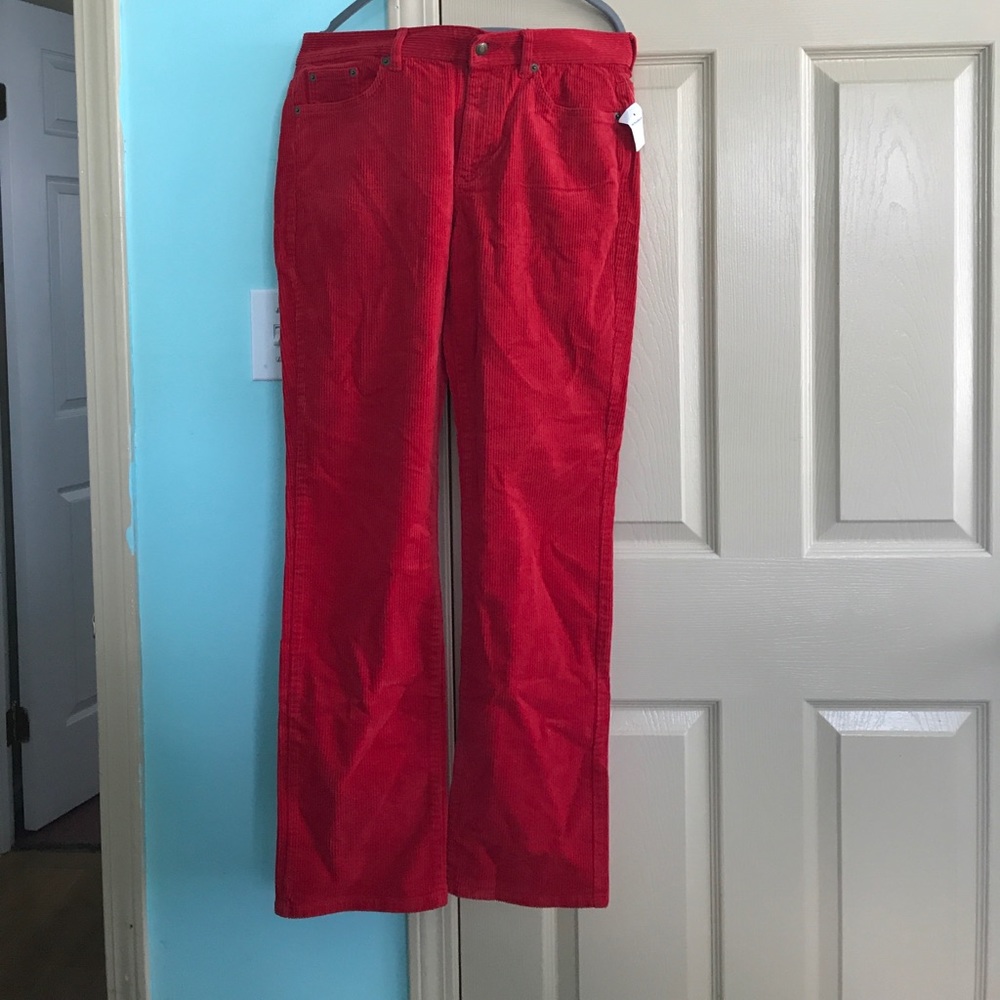 Red corduroy pants
