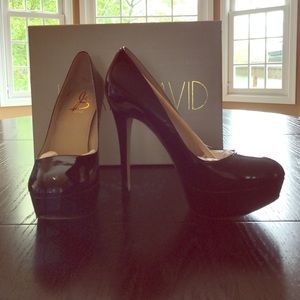 Joan and David Danicolette Black Platform Heel.