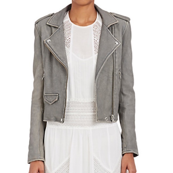 IRO Jackets & Blazers - IRO 'Ashville' Grey Leather Jacket