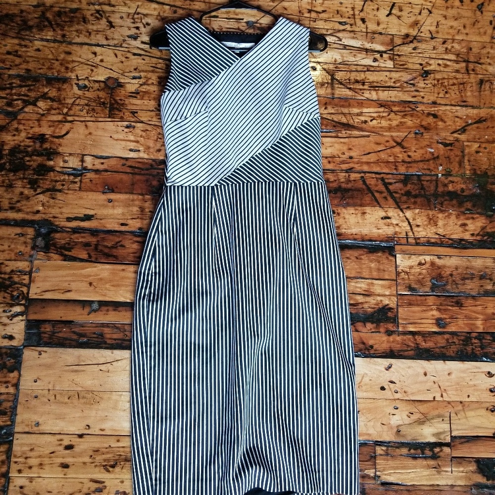 RACHEL ROY Black and White Striped Dress