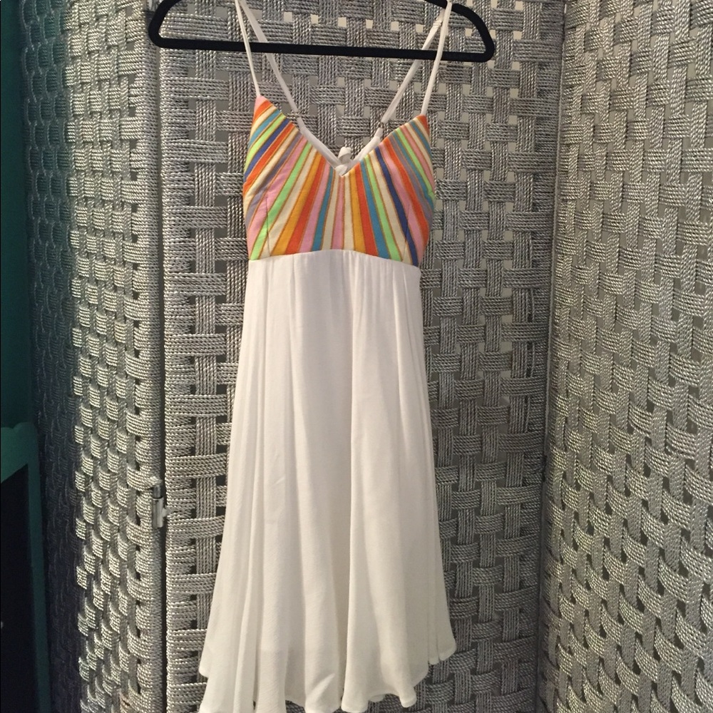 Embroidered mini dress