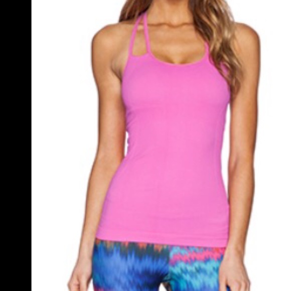 REVOLVE NUX STRETCH BODYCON GYM WORKOUT TANK TOP PINK M - Picture 3 of 9