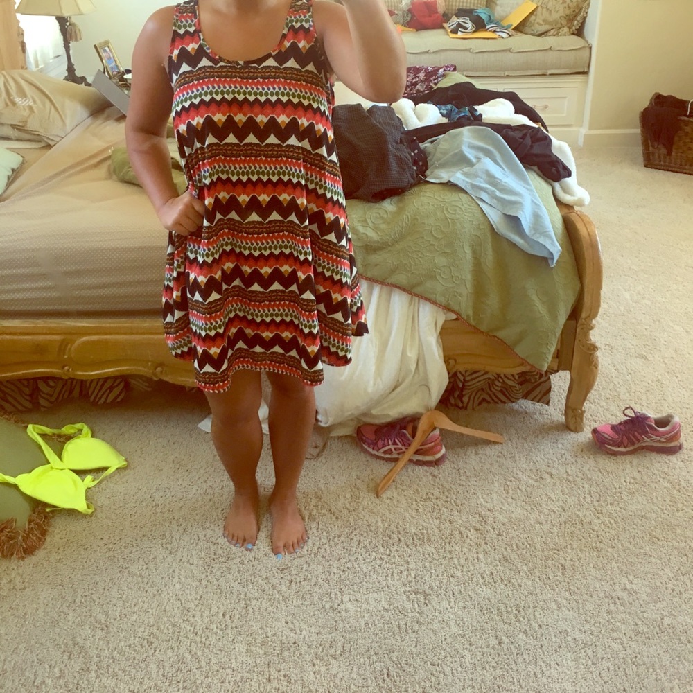 audrey 3+1 aztec swing dress