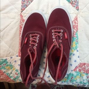 Maroon Authentic Slim Vans
