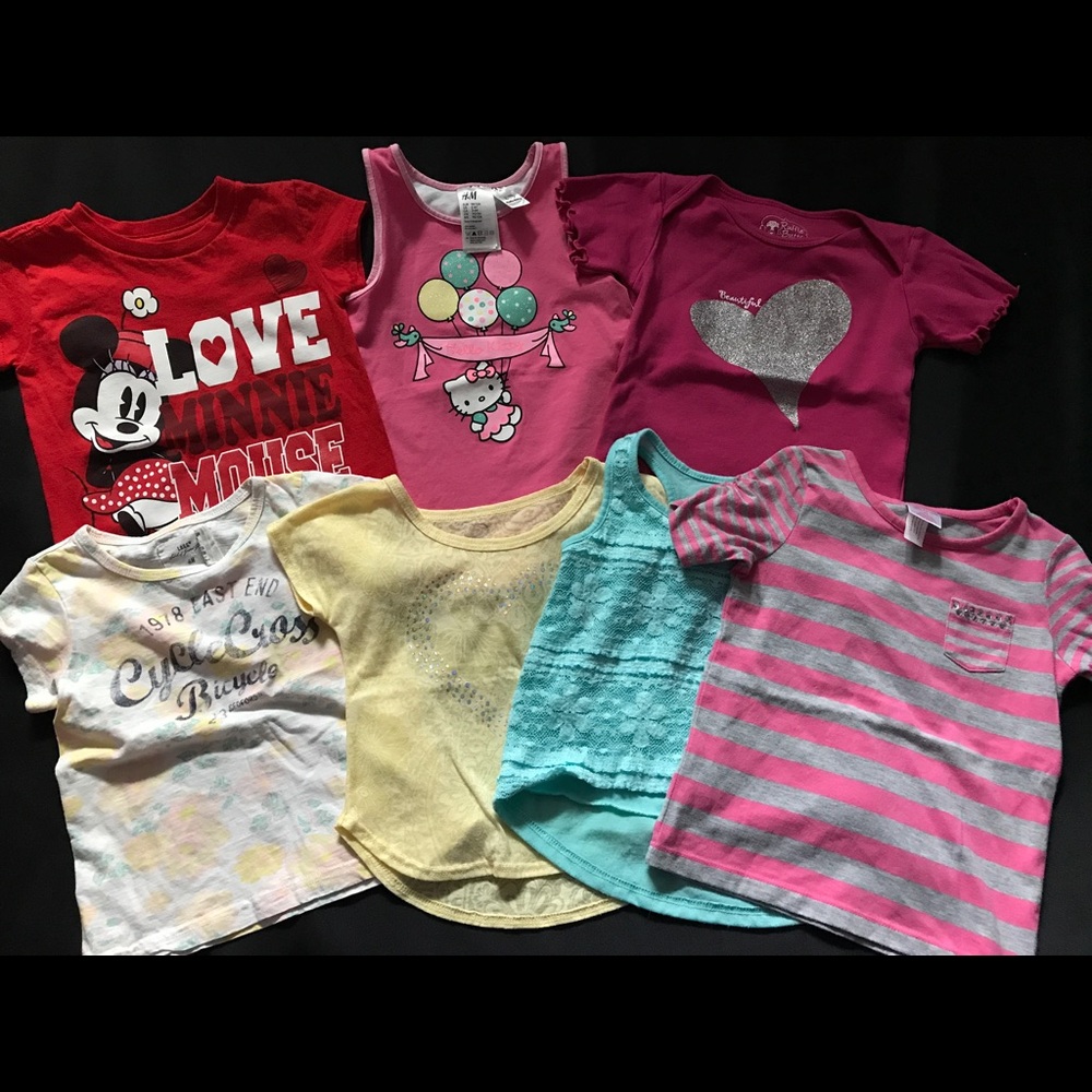 7 piece summer tee shirt Lot size 3T