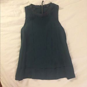 Madewell silk shell in emerald green