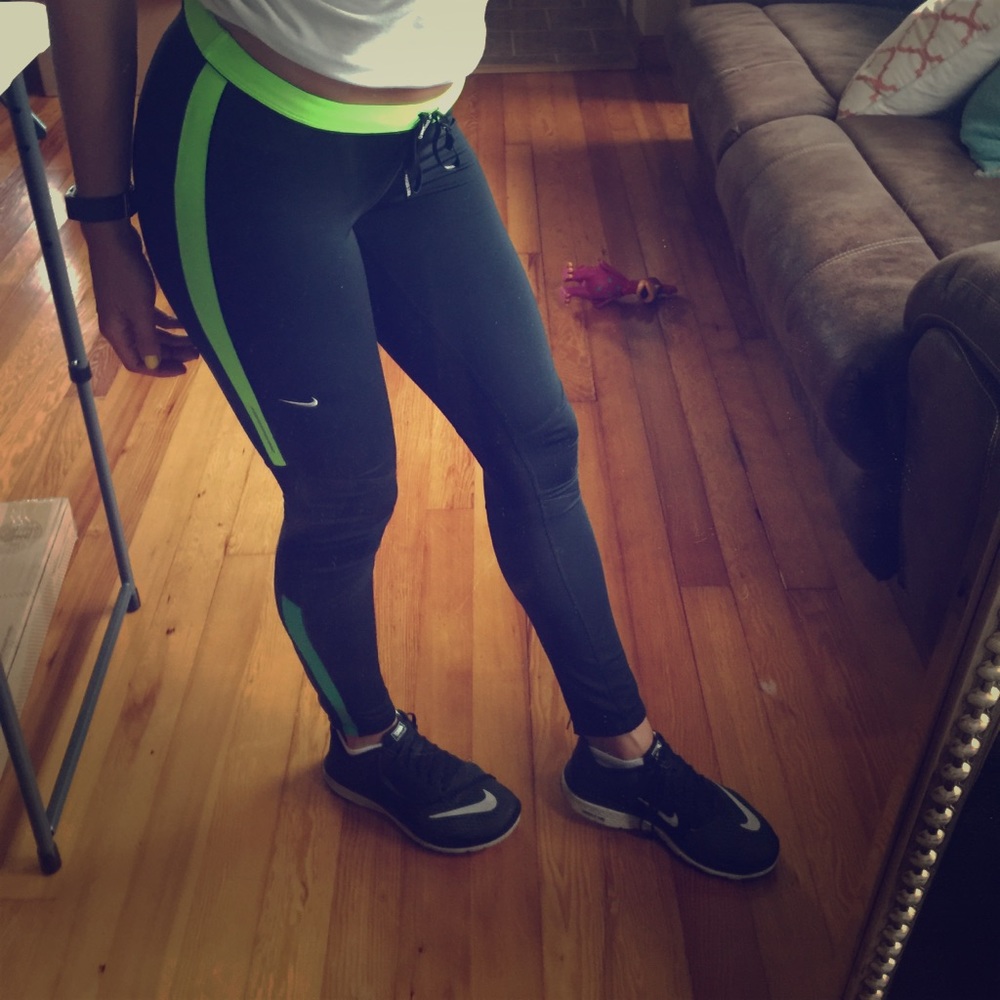 Nike running pants with ankle zipper