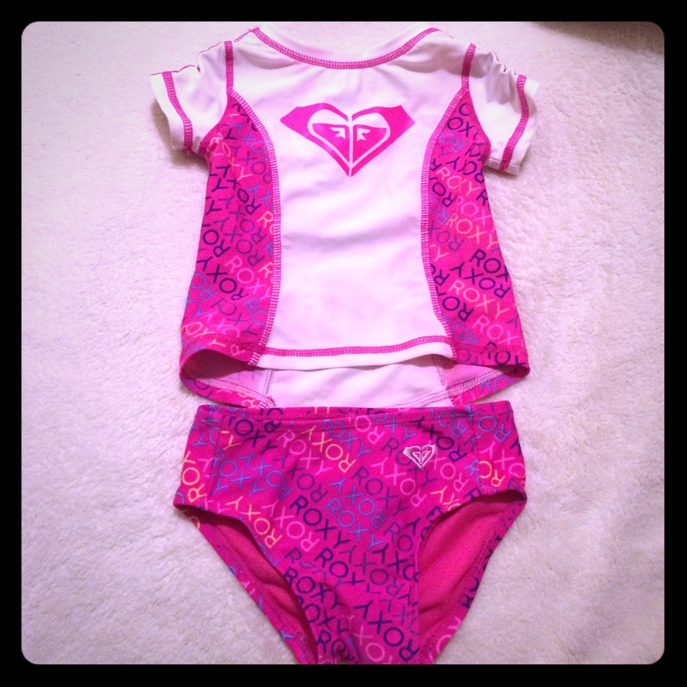 Roxy tie-dye 2 piece swimsuit little girls 12-18mo