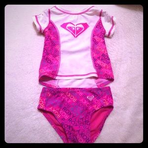 Roxy tie-dye 2 piece swimsuit little girls 12-18mo
