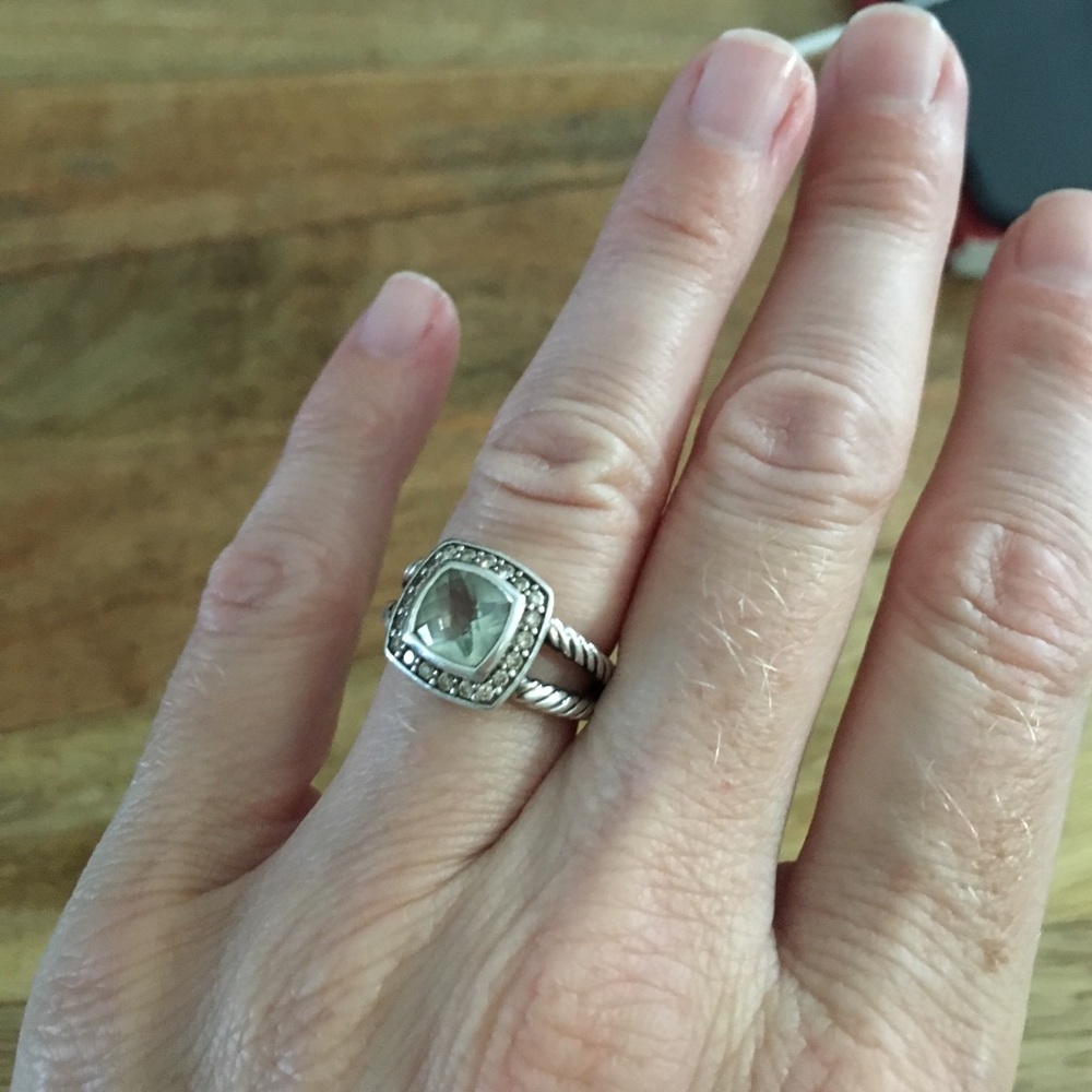 David Yurman prasiolite Petite Albion ring
