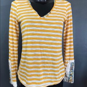 "Little yellow button" long sleeve tee from anthro