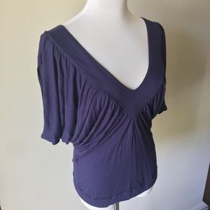 Nordstrom Flounce TBD Purple V Neck