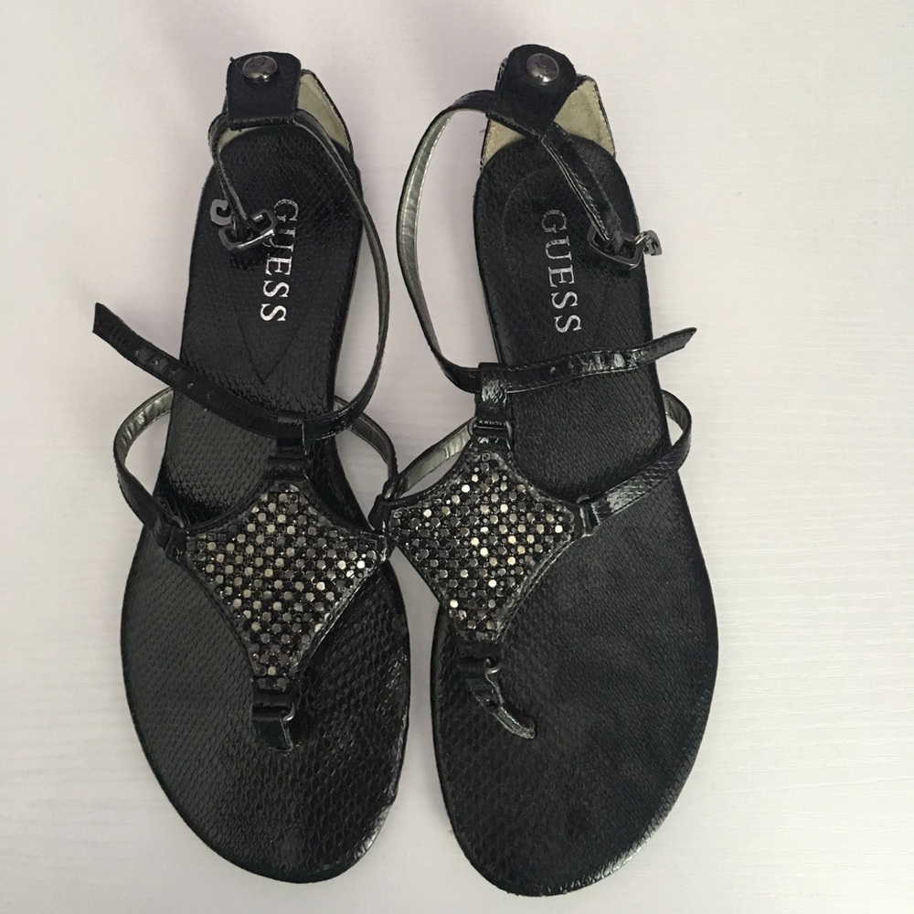 Guess Black Gladiator sandals!!