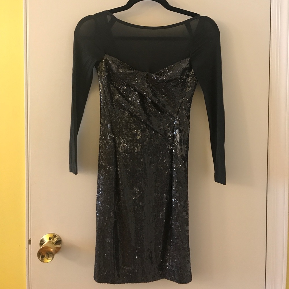 Donna Karan Grey Mini dress, Italian 38