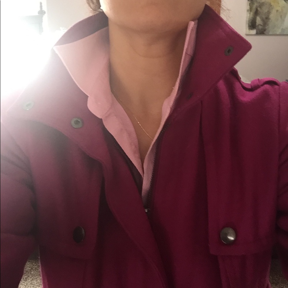 Magenta Wool and blend jacket.