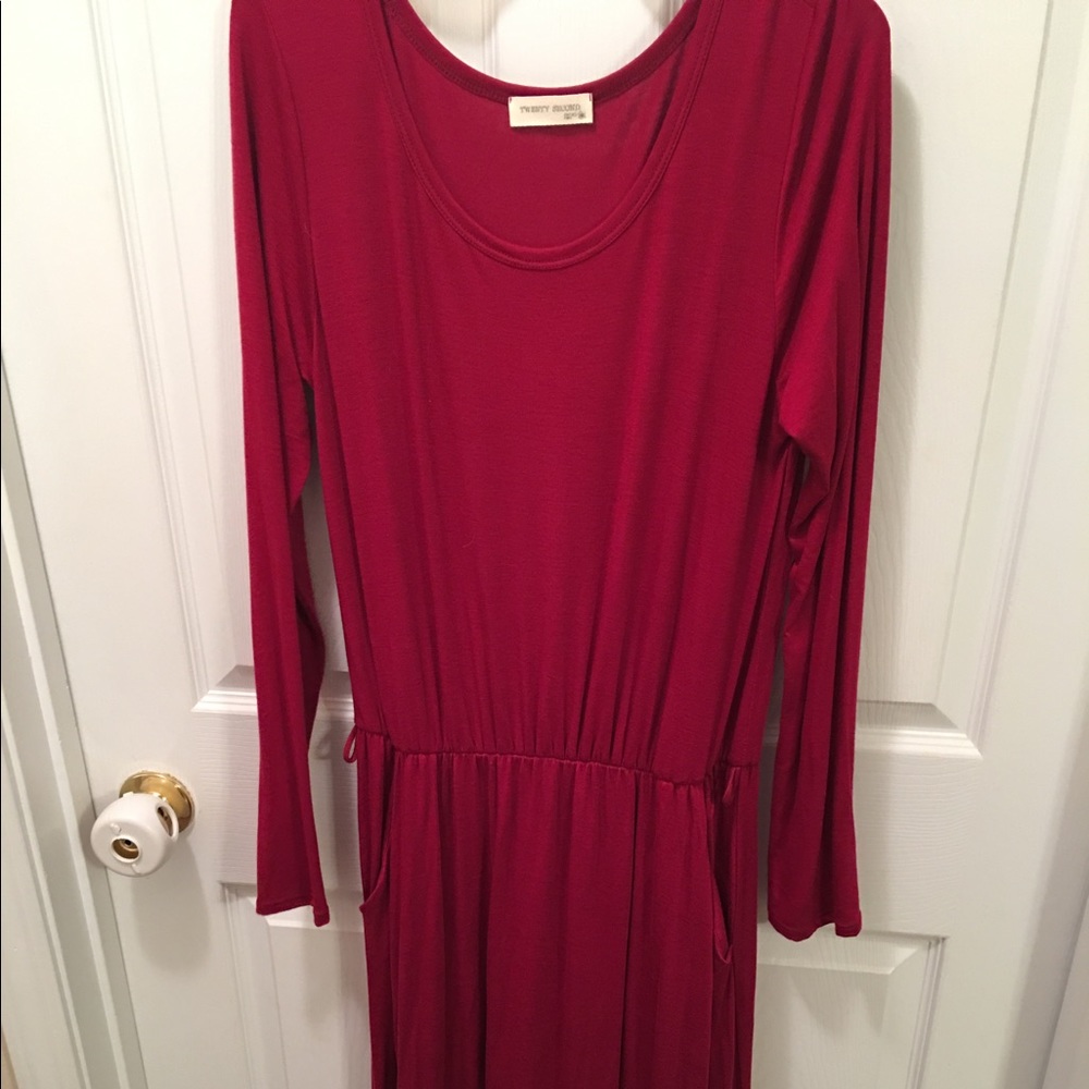 Maroon maxi dress
