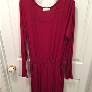 Maroon maxi dress