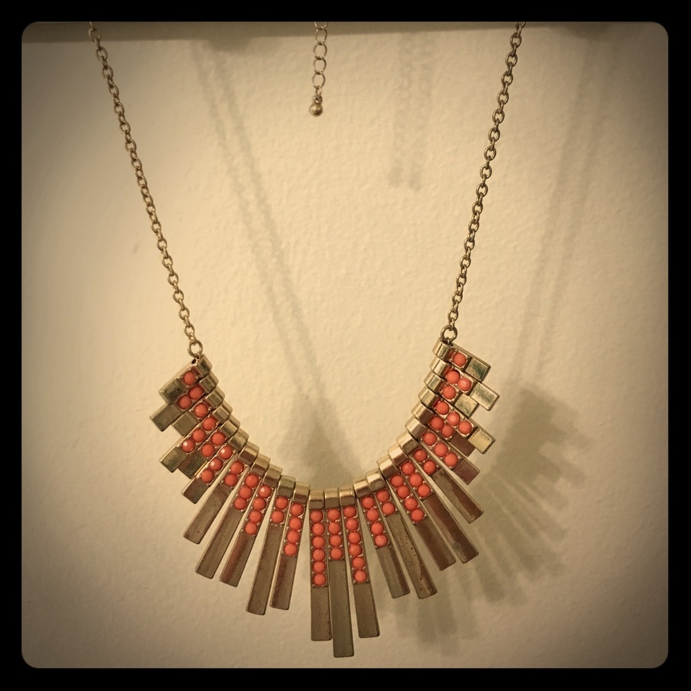 Gold and pink necklace