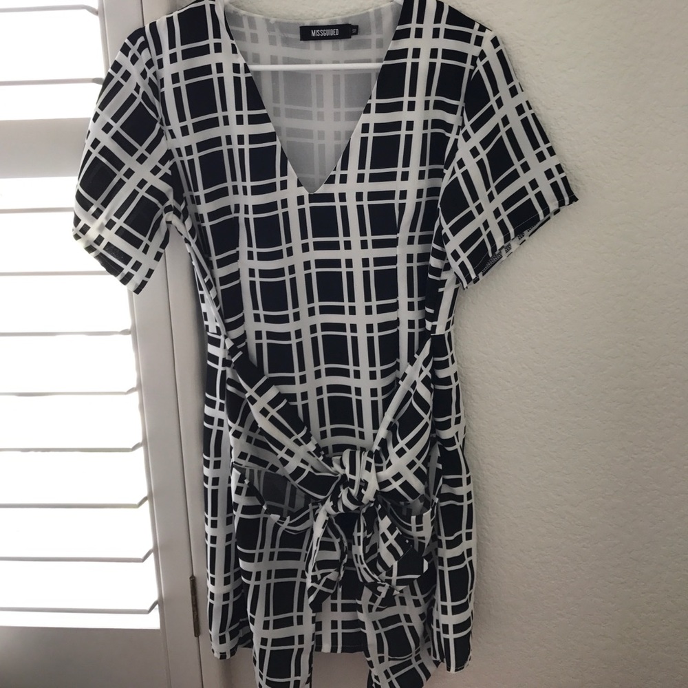 Missguided Cross Striped Dress