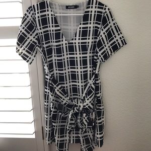 Missguided Cross Striped Dress