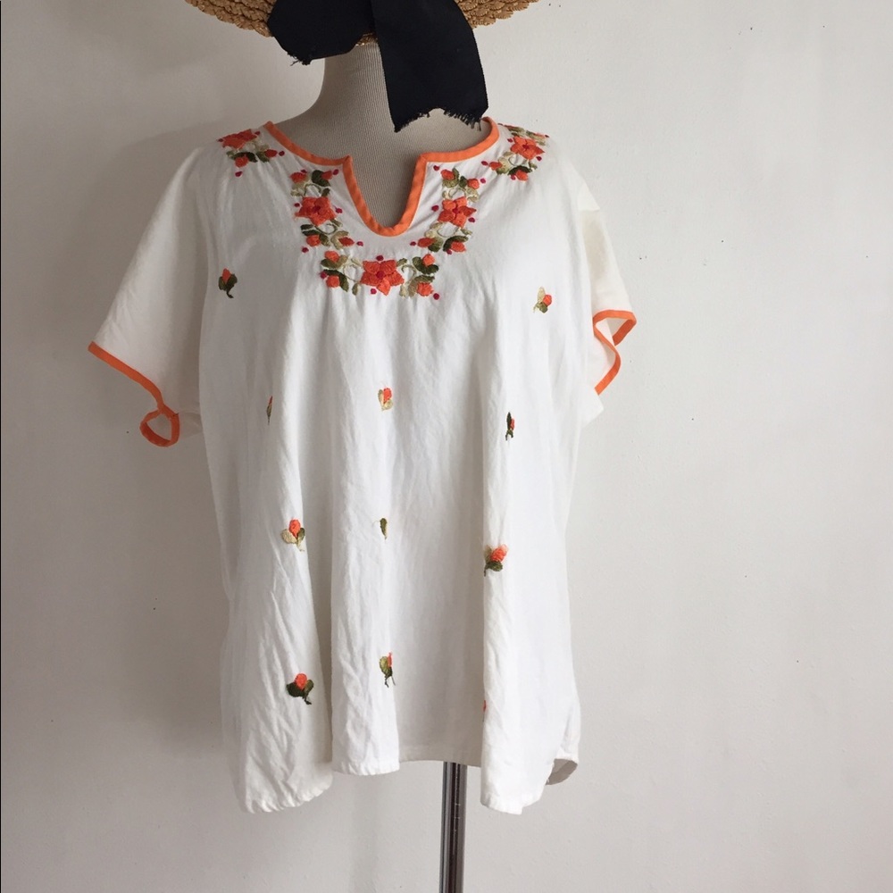 Hand embroidered vintage blouse