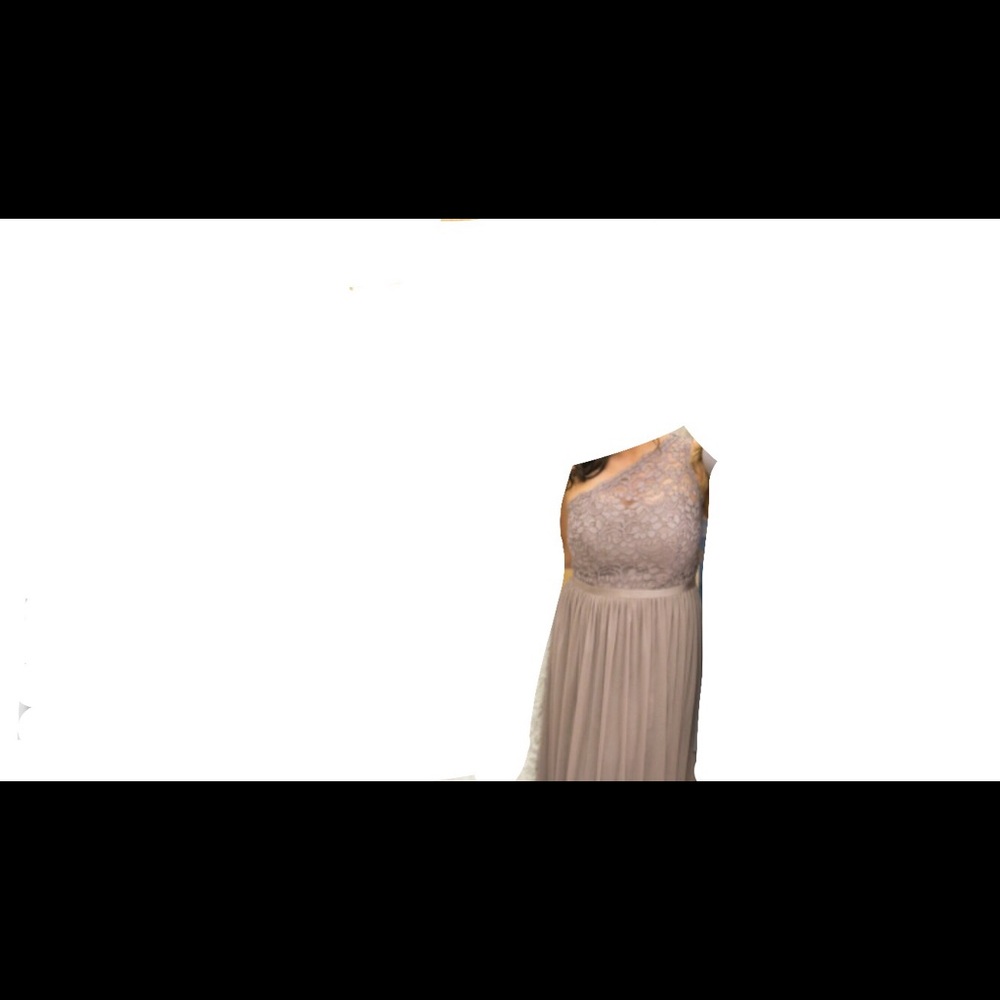 Lace one shoulder long bridesmaid dress portobello