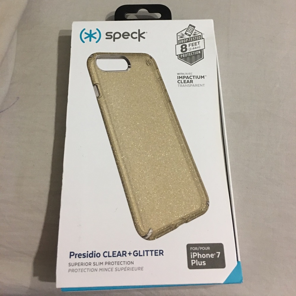 iPhone 6/6s/7 plus Speck gold glitter case
