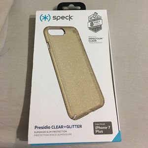 iPhone 6/6s/7 plus Speck gold glitter case