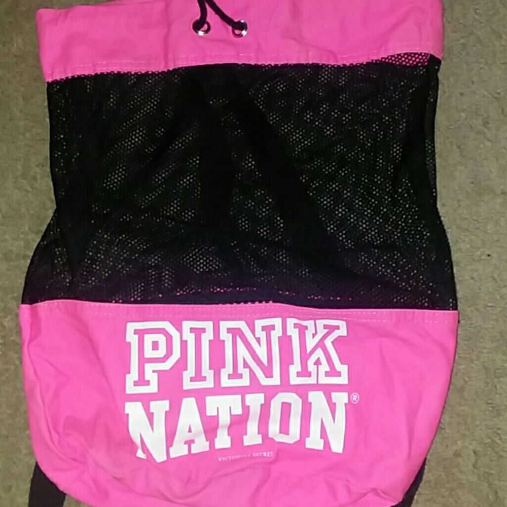 Pink beach bag