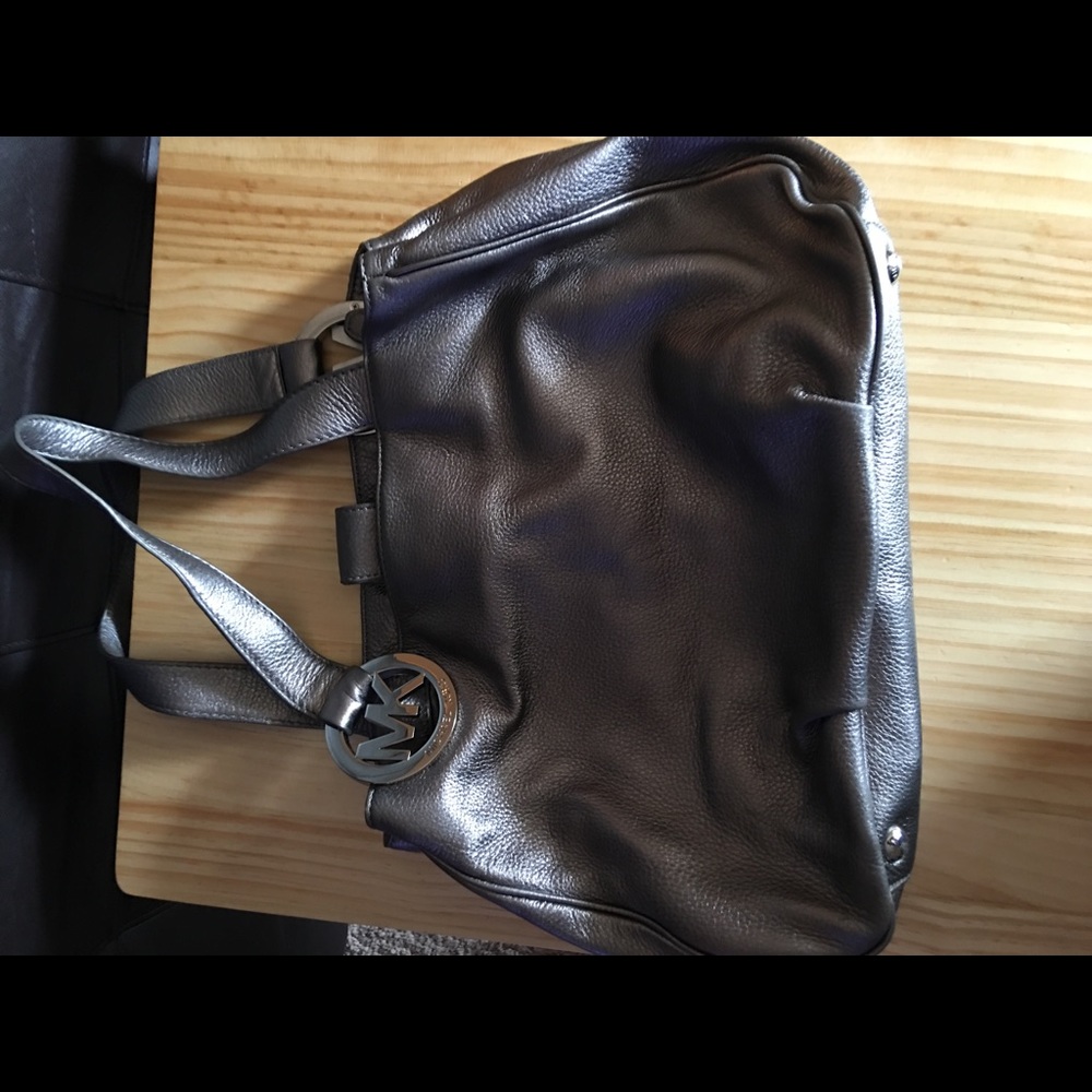 Michael kors silver mirror purse