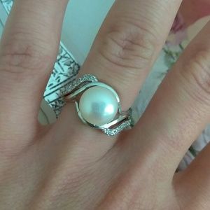 Natural Freshwater Pearl Solid Silver Ring