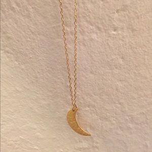 Gold crescent moon necklace