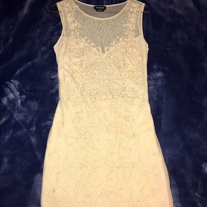 Beautiful off white, Bebe lace dress.