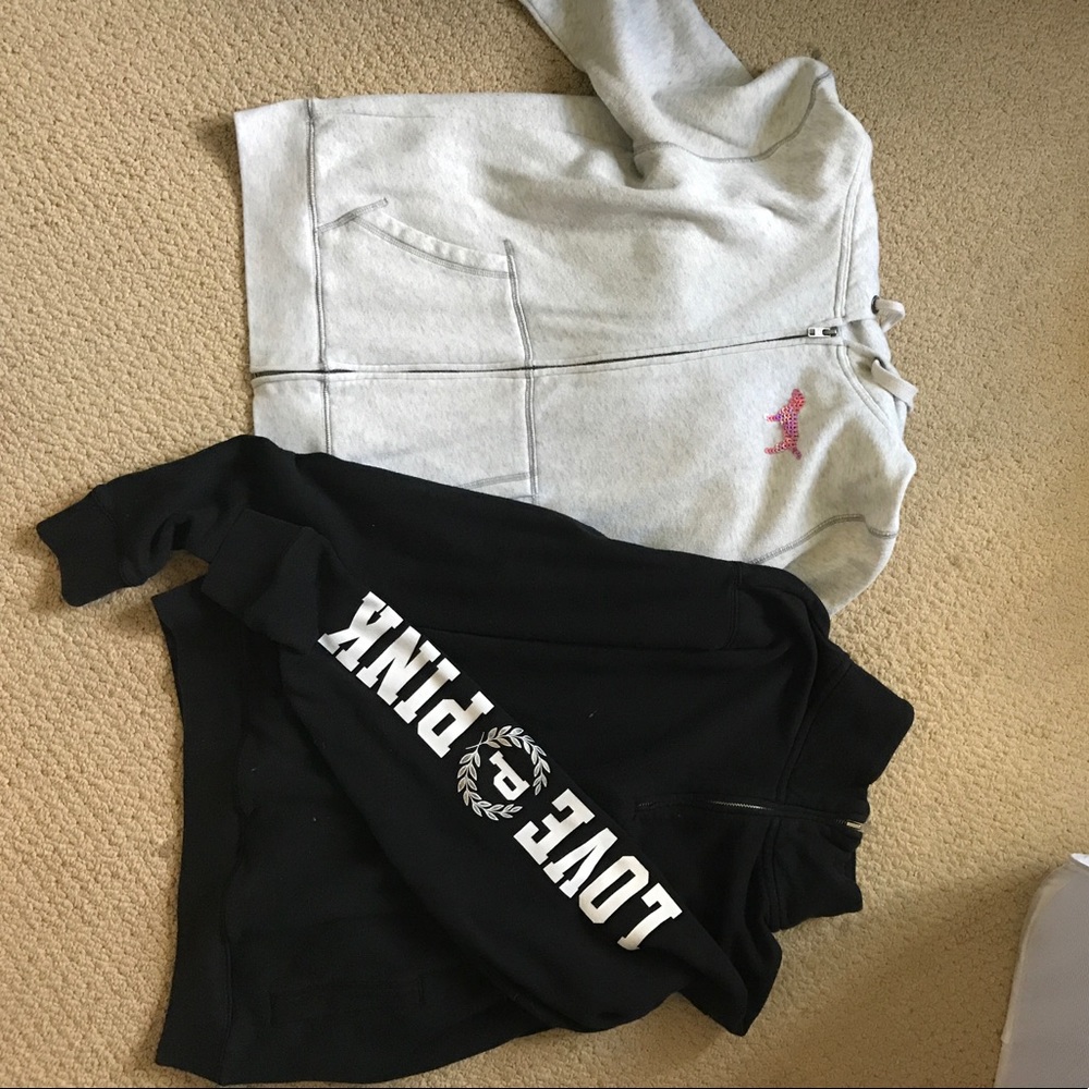 Two size small Victoria's Secret sweatshirts