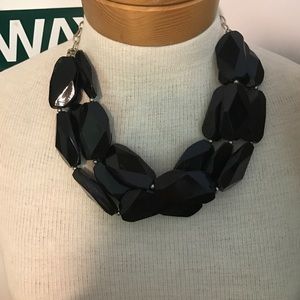 Black statement necklace