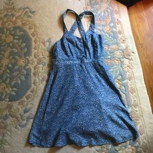 Blue and white floral dress