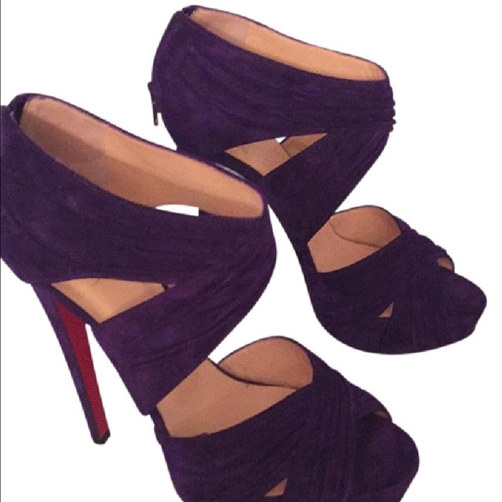Christian Louboutin Nappa Purple Platforms
