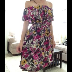 Elle Floral Off-Shoulder Dress