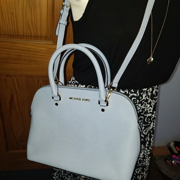 Michael Kors Handbags - Michael Kors Sky Blue Dome Purse