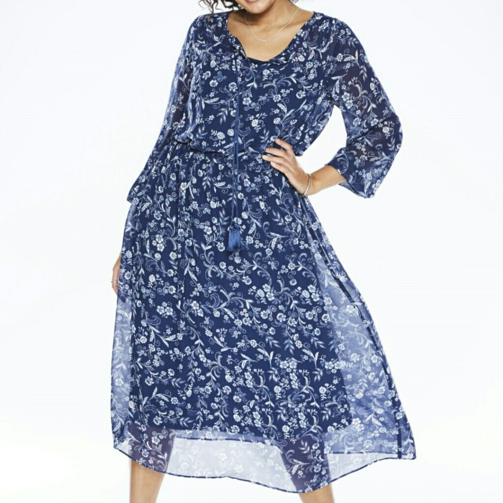 Floral Peasant Dress 🌸🌹🏵