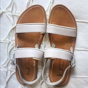 🔴SALE K Jacques St Tropez Nude Leather Sandals