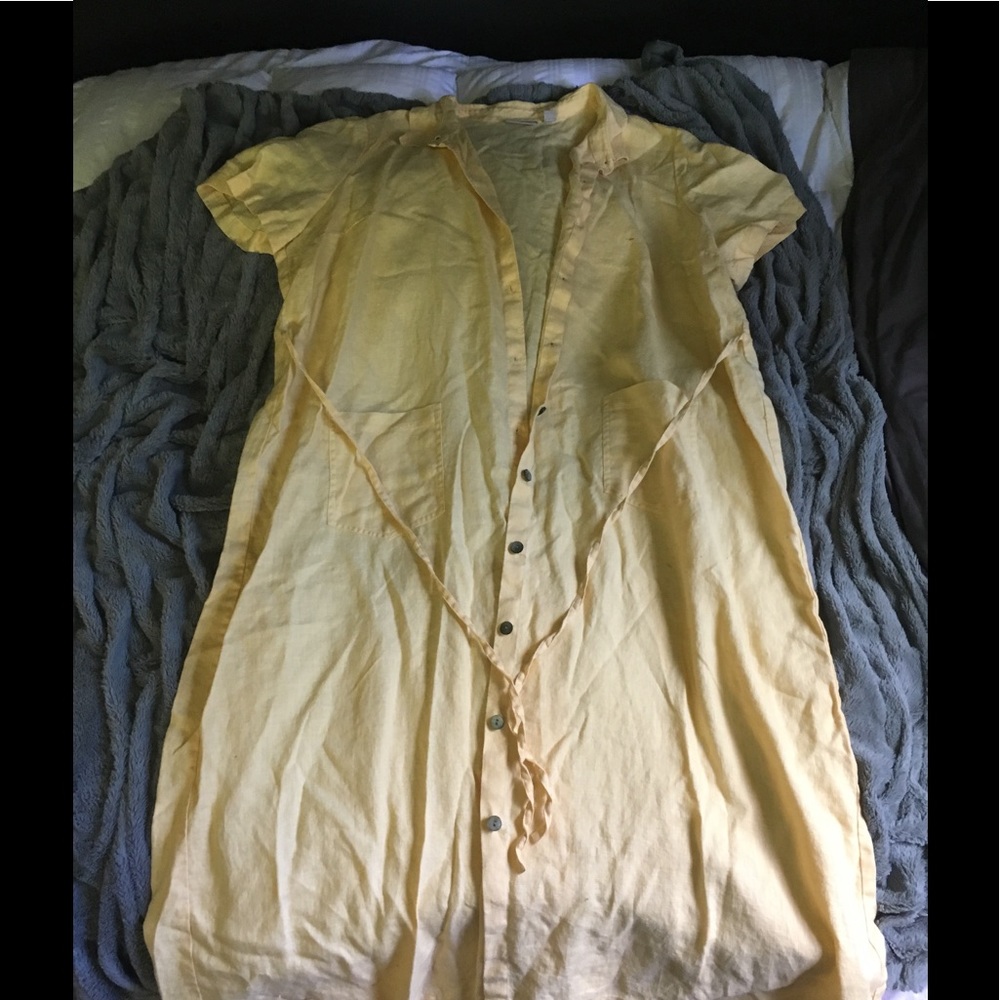 Nordstrom yellow button up sundress