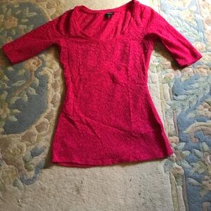Floral design lace shirt