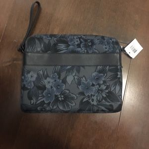 Coach Blue Floral Hawaiian Medium Tech Pouch