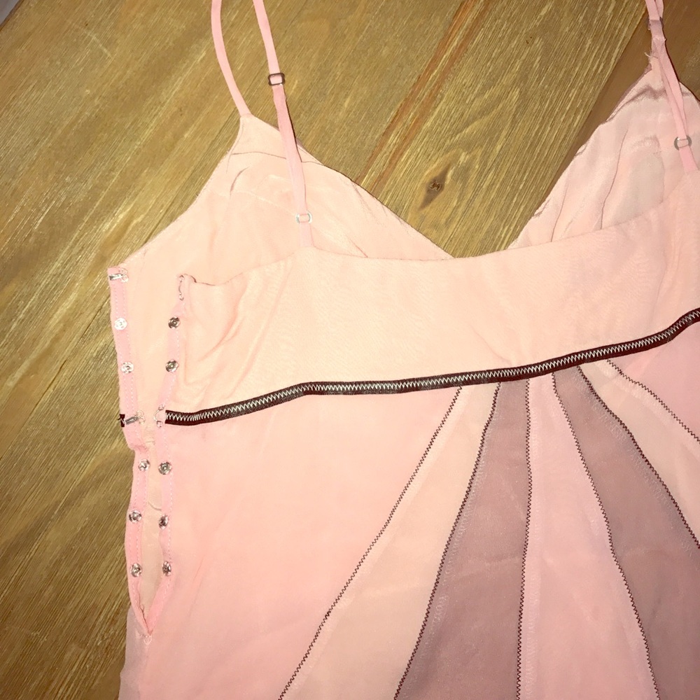 BCBG Maxazria flowy beaded pink tank. - Picture 3 of 4