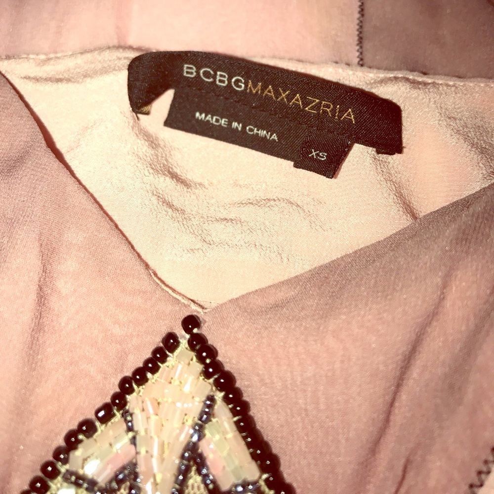 BCBG Maxazria flowy beaded pink tank. - Picture 4 of 4