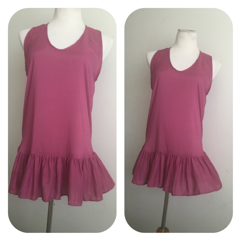 Riller & Fount Ruffled Slip Dress