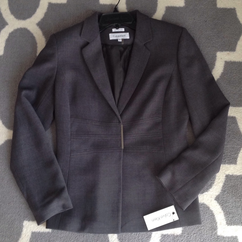 Calvin Klein Suit Coat Charcoal