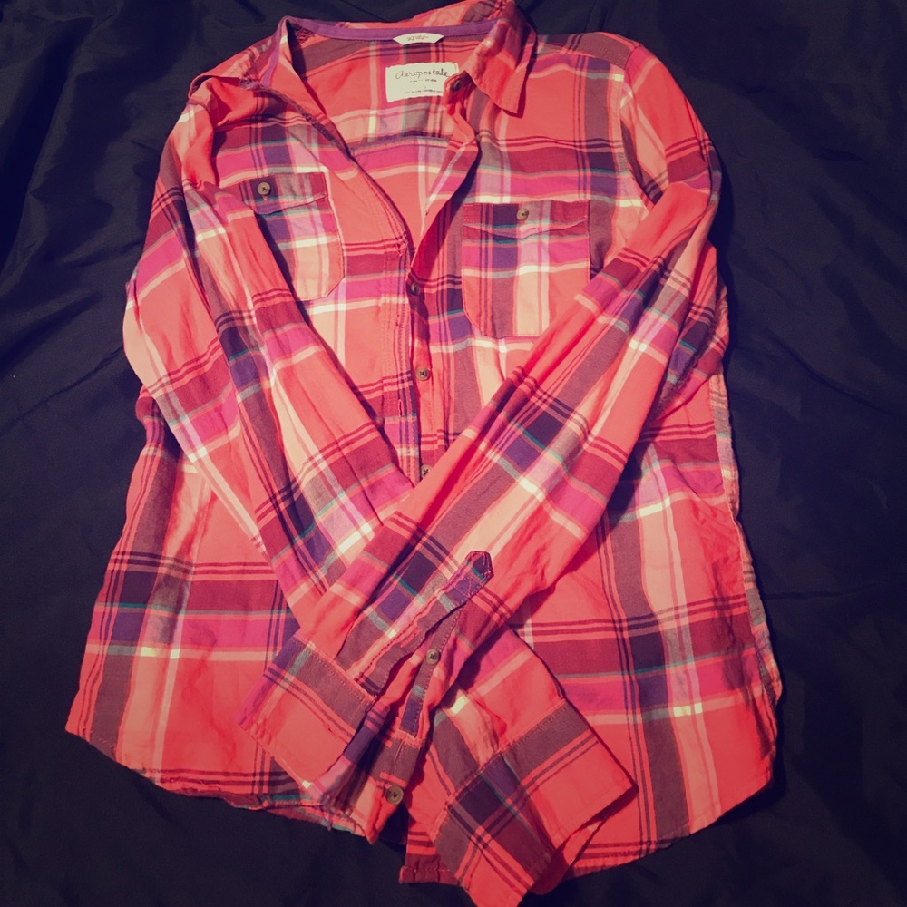 Large Aeropostale Signature Flannel
