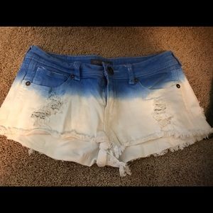 Ombré jean shorts